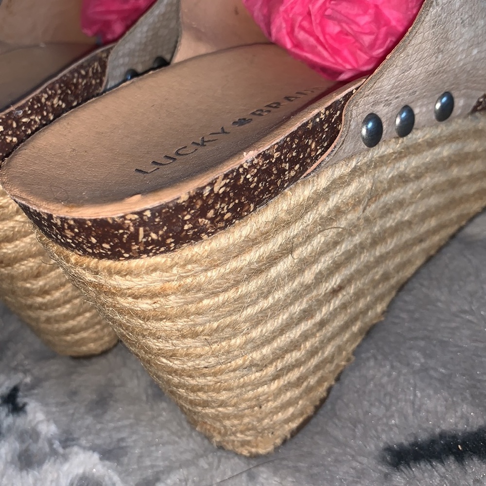 Lucky Brand Leather LK-Neeka Platform Wedge — 8 - Picture 7 of 15